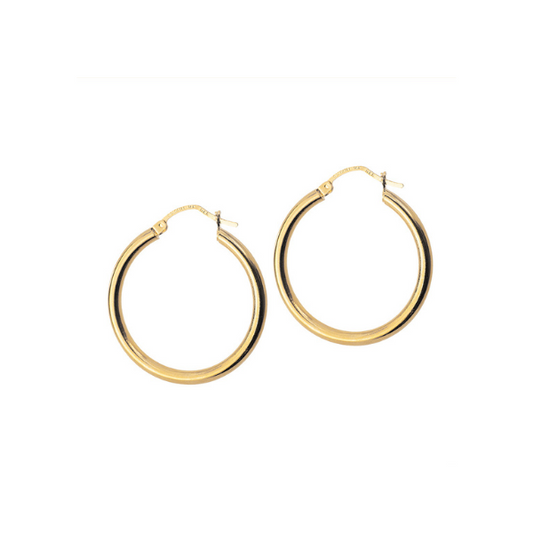 Arracada Redonda 31x3mm Dorado