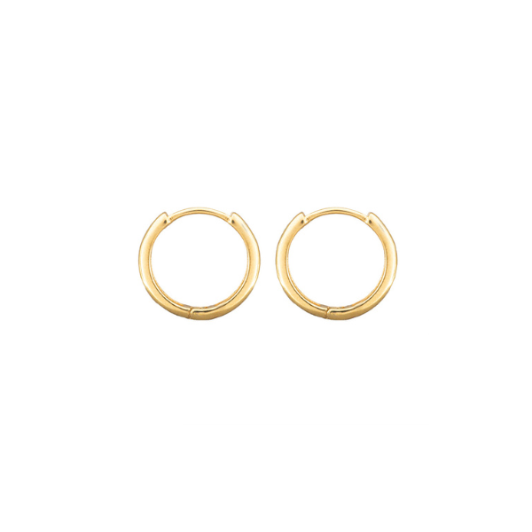 Arracada Redonda 15.4x16.1mm Dorado Brillante