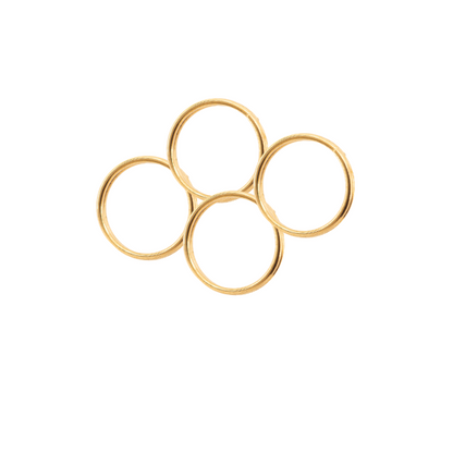 Argolla Doble 10x0.7mm Dorado Brillante