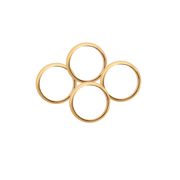 Argolla Media Cana 10x2.3mm Dorado Brillante