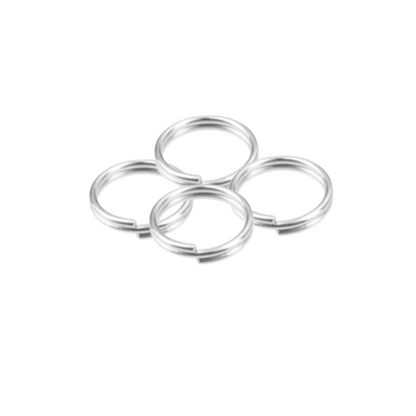 Argolla Doble 10x0.7mm Plateado Brillante
