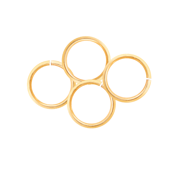 Argolla Sencilla 14x1.5mm Dorado Brillante