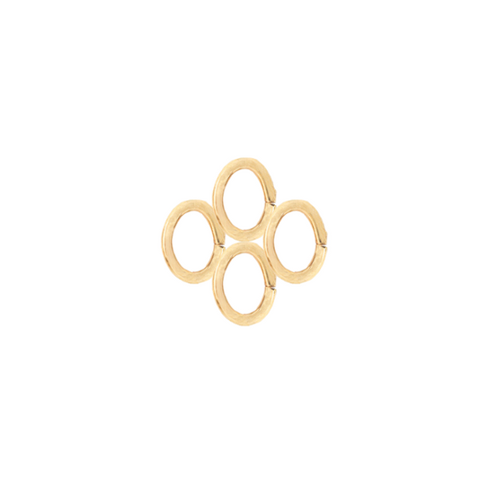 Argolla Sencilla Oval 4.5x.7mm Dorado