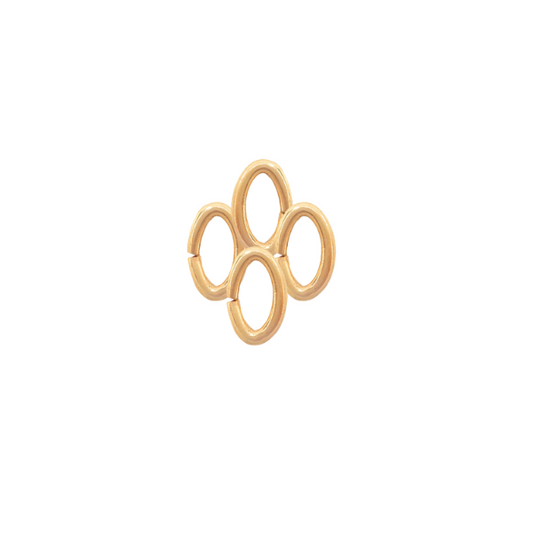 Argolla Sencilla Oval 3x2mm Dorado