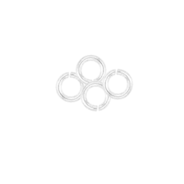 Argolla Sencilla 4x0.8mm Plateado Brillante