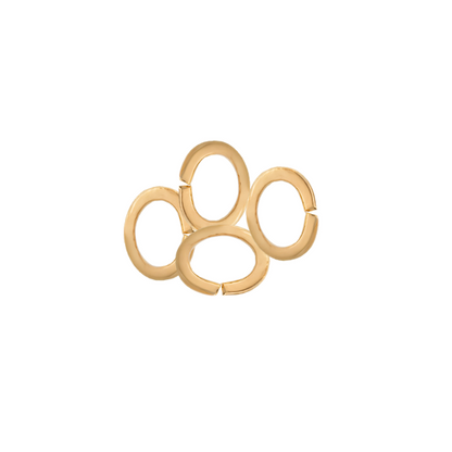 Argolla Sencilla Oval 4x5mm Dorado