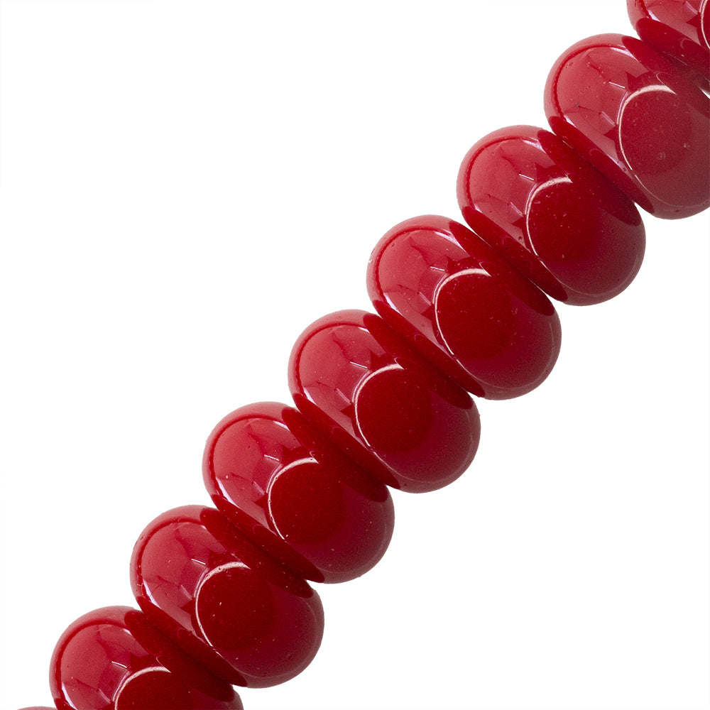 Jade Róndela 5x8mm Rojo