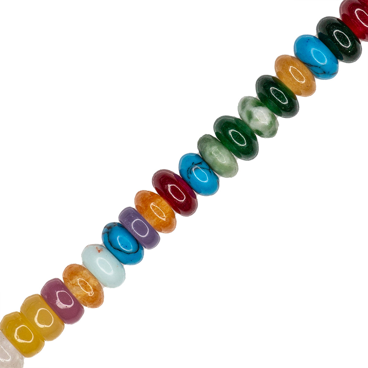 Jade Rondela 2x4.5mm Multicolor