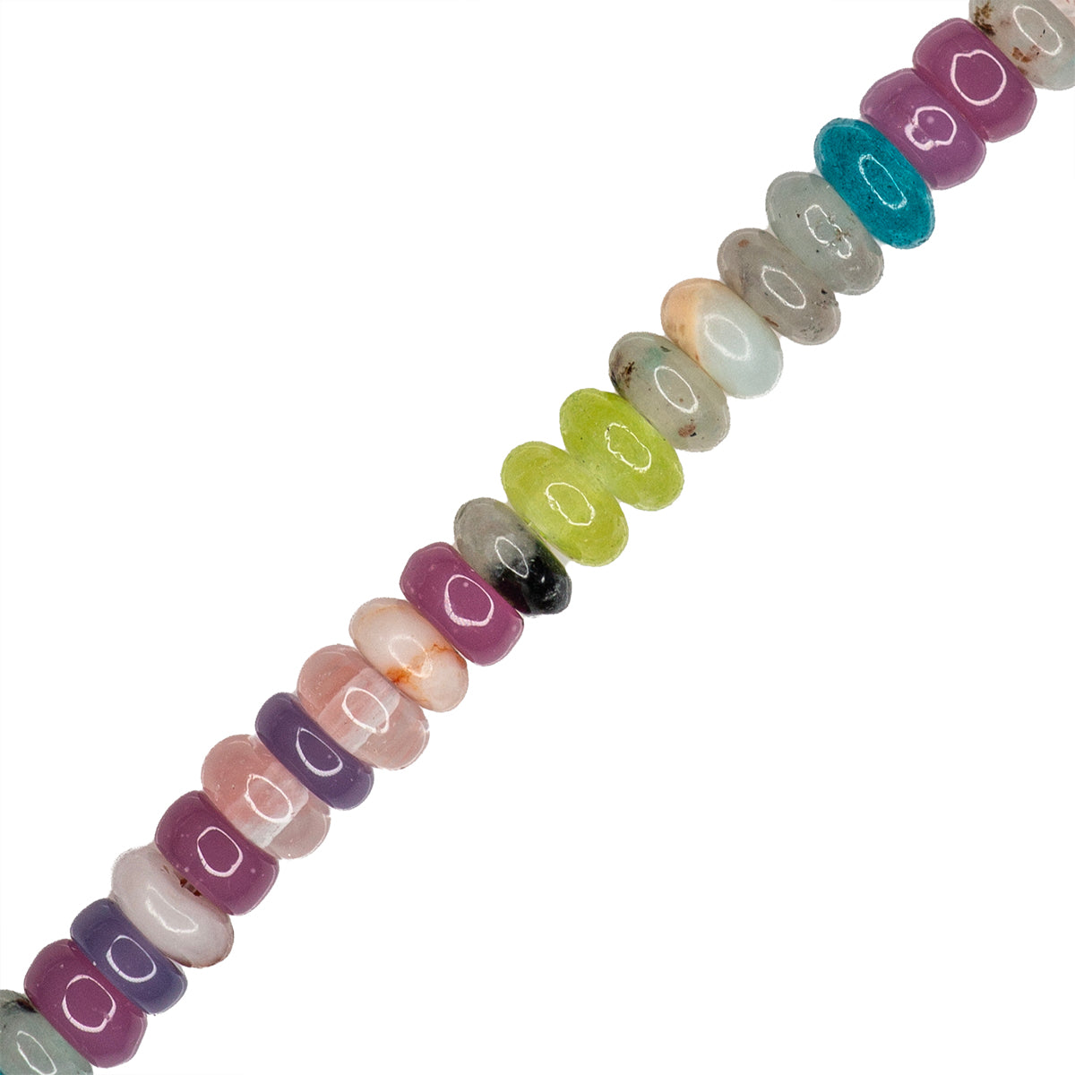 Jade Róndela 2x4mm Multicolor Lila