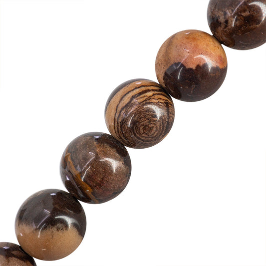 Jasper Esfera Zebra 10.5mm Cafe
