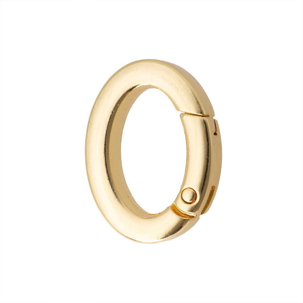 Broche Chapa para Llavero Oval 29x21mm Dorado