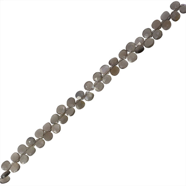 PF Labradorita Gota Facetada 7x7mm Gris