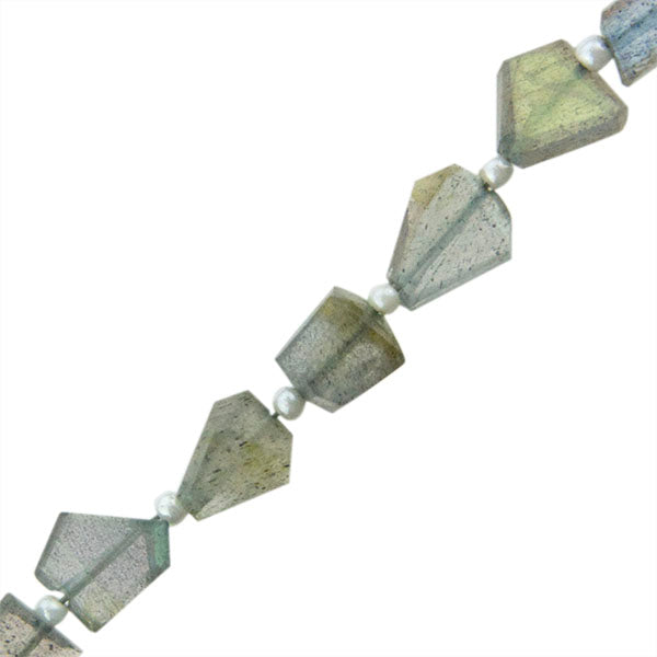 PF Labradorita Nugget Silverite 7x6mm Gris