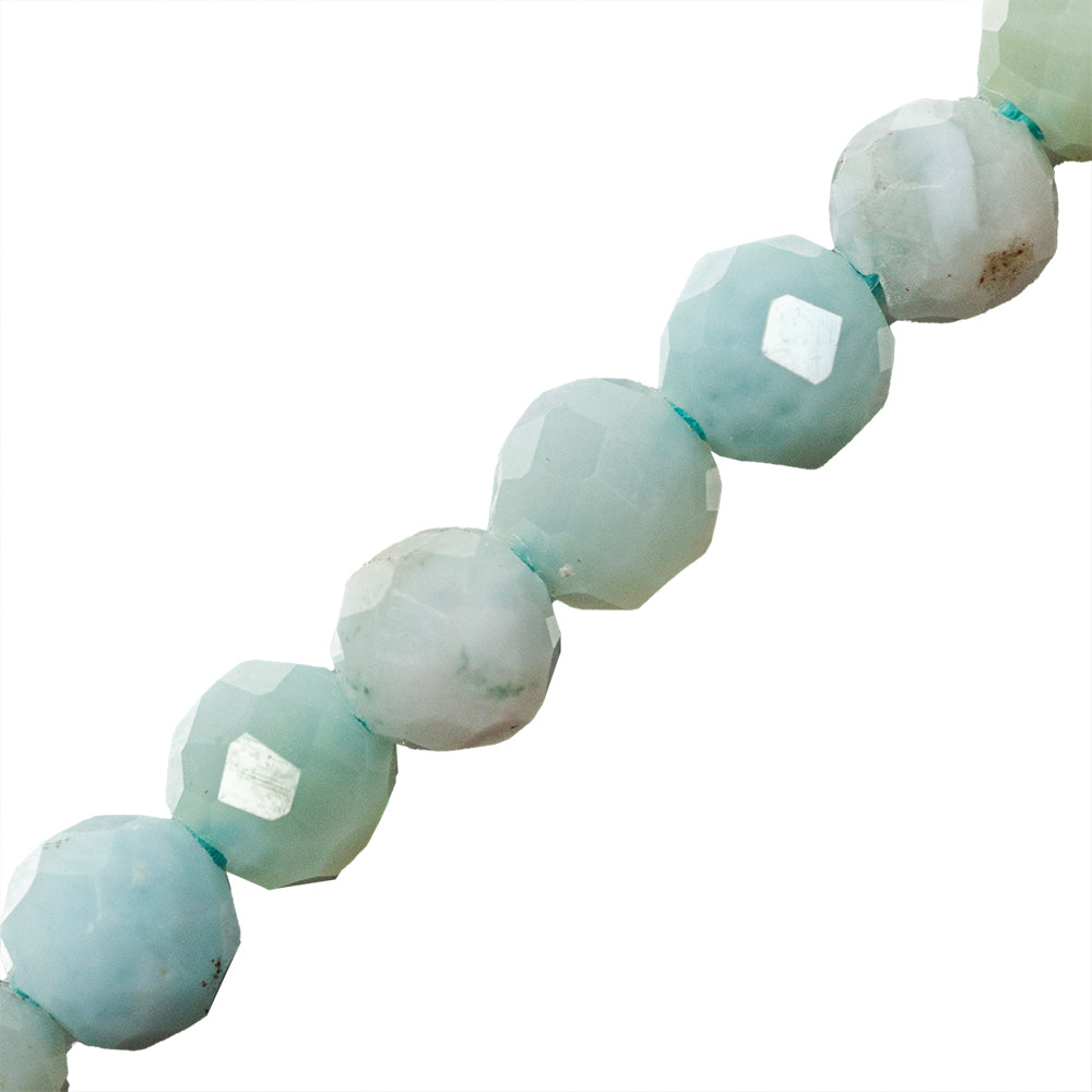 Larimar Esfera Facetada 2mm Azul Mix