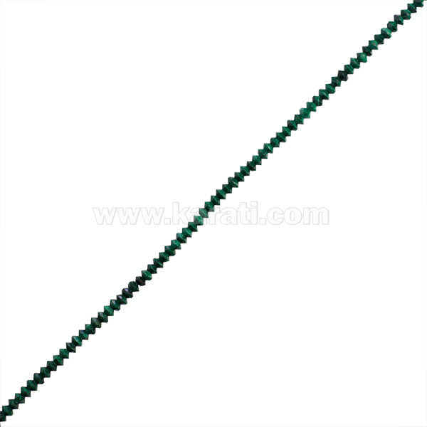 Malaquita Disco Facetado 2x3mm Verde