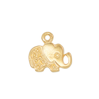 Mini Dije Chapa Animal Elefante 12x12.5mm Dorado