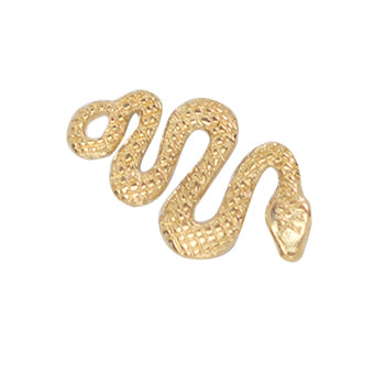 Mini Dije Chapa Animal Serpiente 17.5x10.5mm Dorado