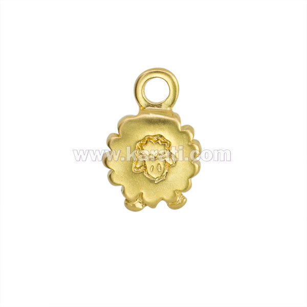 Mini Dije Chapa Animal Borrego 14.5x10mm Dorado