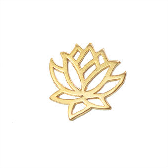 Mini Dije Chapa Naturaleza Flor 15mm Dorado