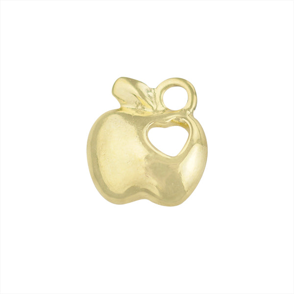 Mini Dije Chapa Manzana 10.5x11.3mm Dorado