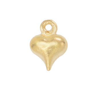 Mini Dije Chapa Corazón 8.5x6mm Dorado