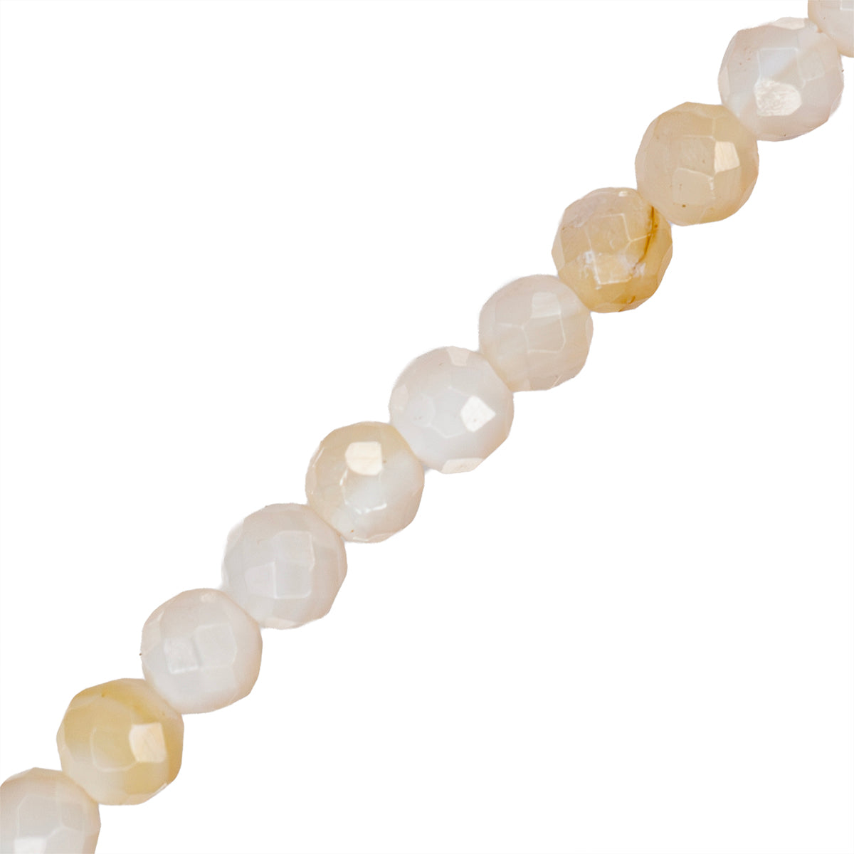 Madre Perla Esfera Facetada 2mm Blanco