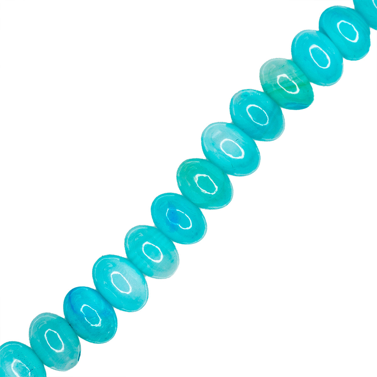 Madre Perla Róndela 4x6mm Azul