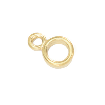 Mini Separador Chapa Geometrico 11.5x8mm Dorado Satinado