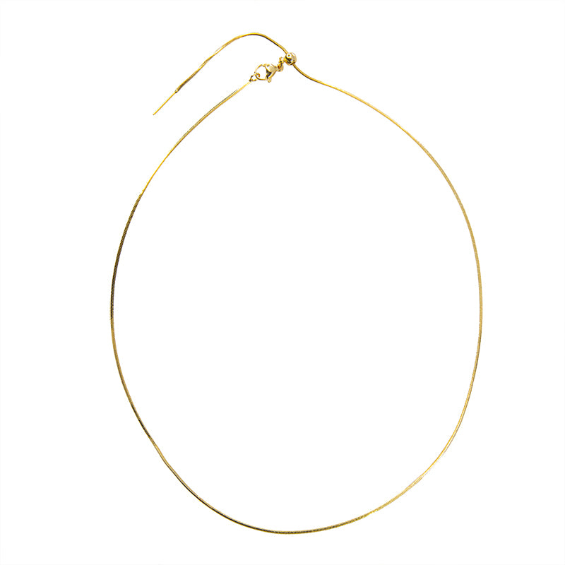 Collar Cola de Rata Ajustable 1mm Dorado