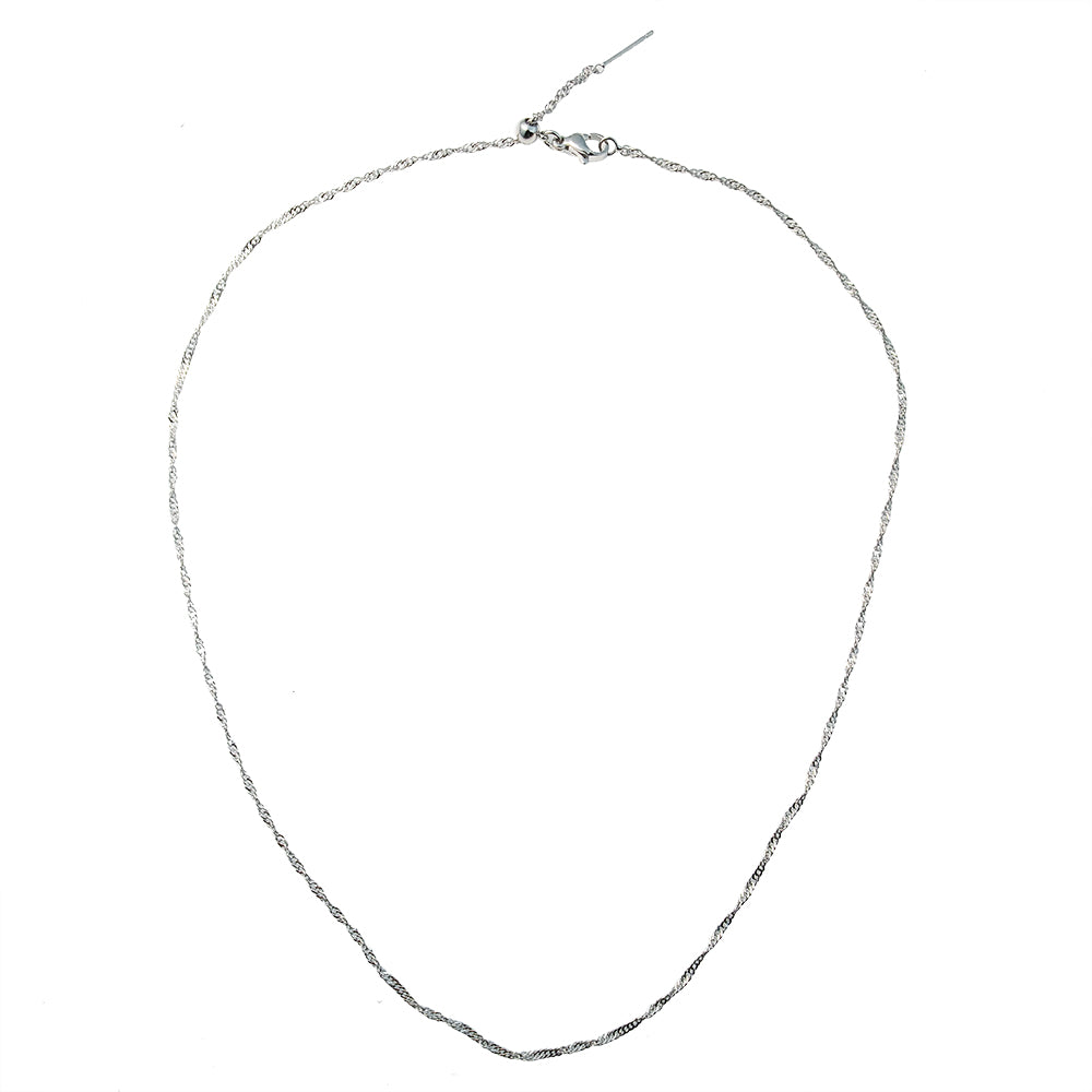 Collar Torzal Ajustable Plateado