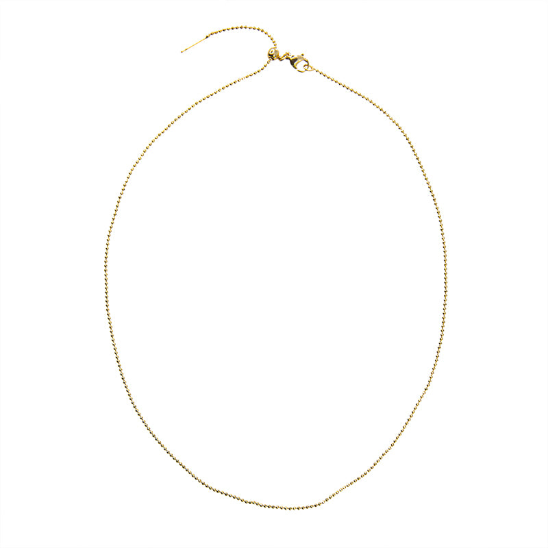Collar de Bolitas 1.2mm Ajustable Dorado