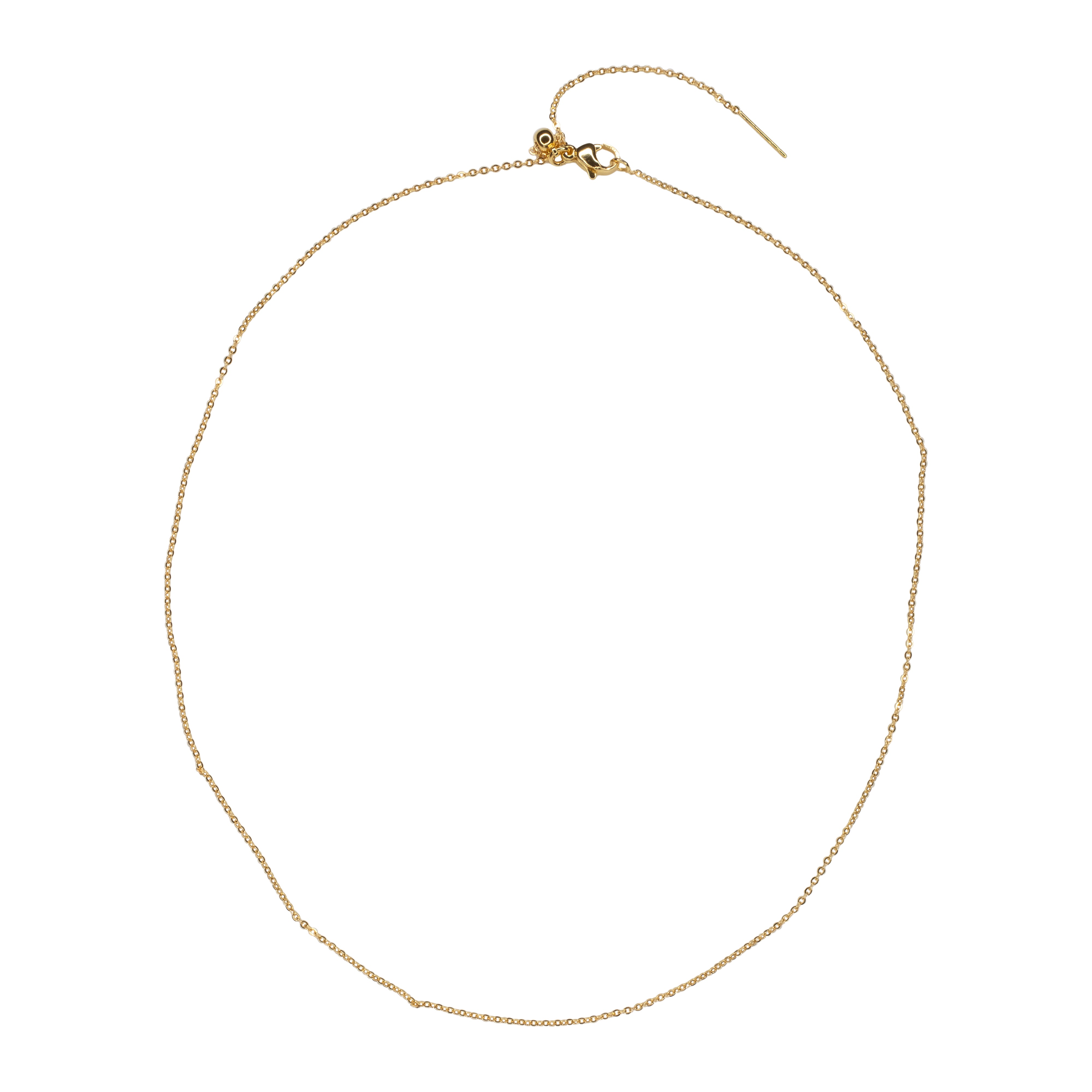 Collar Oval Mini 1.5x1.3mm Ajustable Dorado