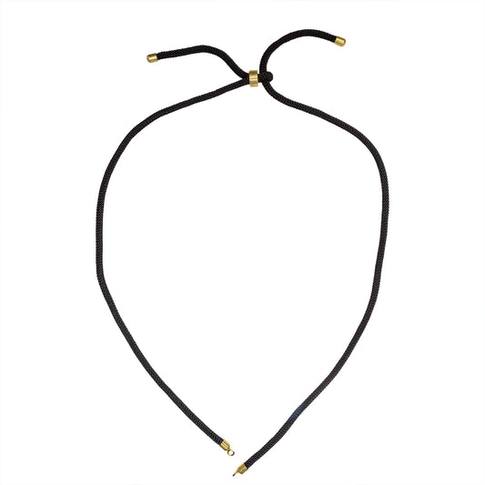 Collar Cordon con Chapa Negro