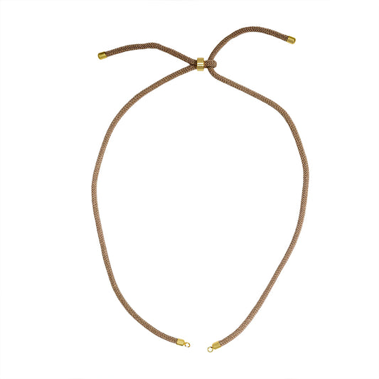 Collar Cordon con Chapa Beige