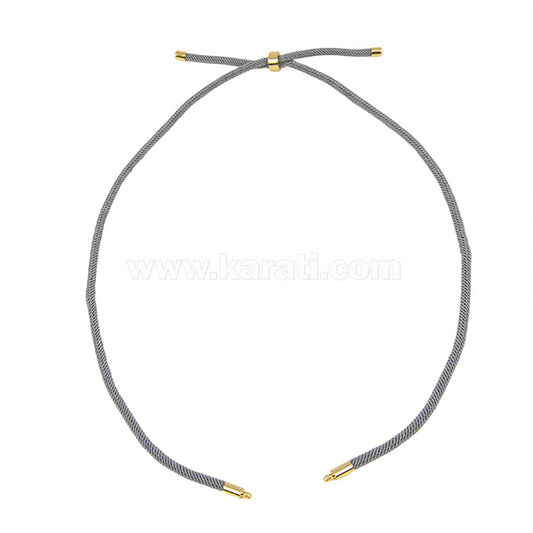 Collar Cordon con Chapa Gris