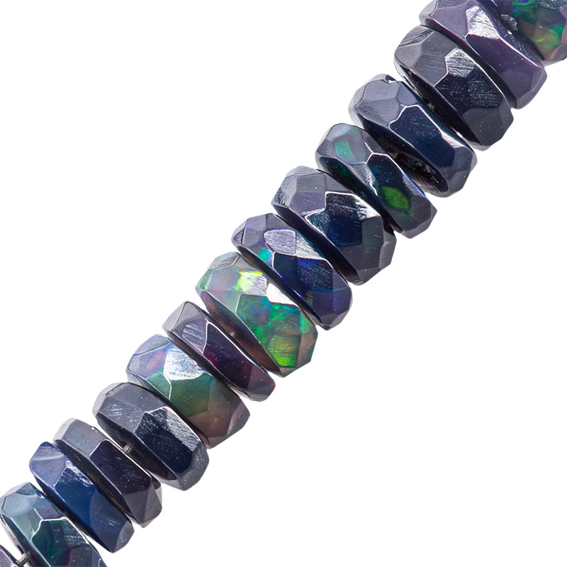 PF Opalo Moneda Facetada Disminución 1.5-2.5x4-6mm Negro