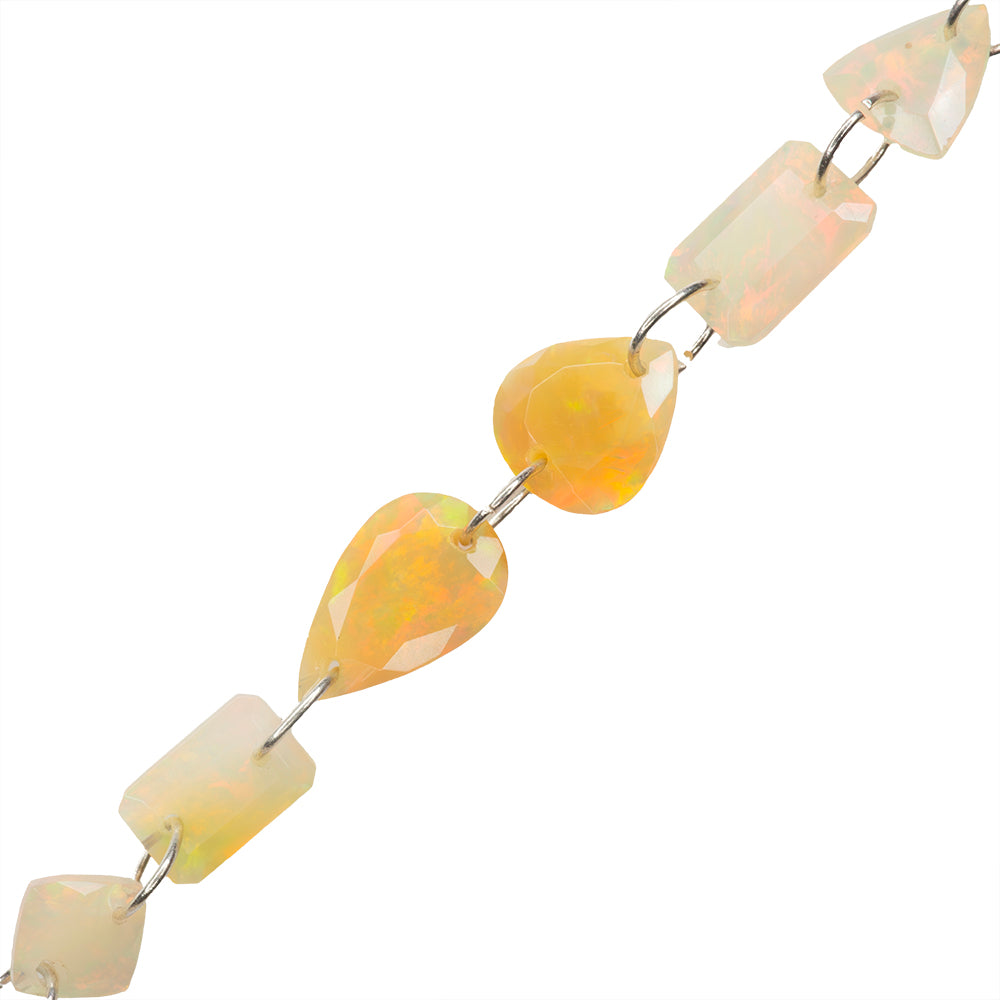 PF Opalo Etíope Facetado Varias Formas Disminución 5-14x5-9mm Amarillo