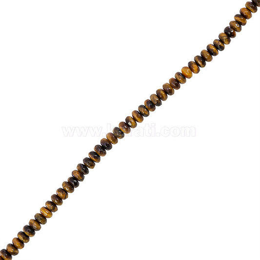 Ojo de Tigre Rondela Facetada 2x4mm Cafe