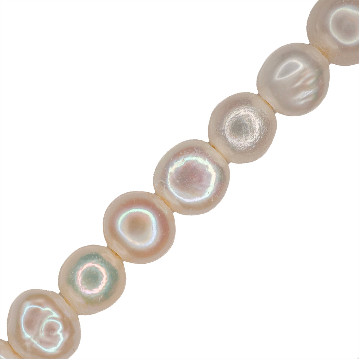 PFP Perla Cultivada Papa 9-10mm Perforación 1.8mm Blanco