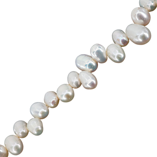 Perla Cultivada Arroz Perforación Superior 4-5x6-7mm Blanco