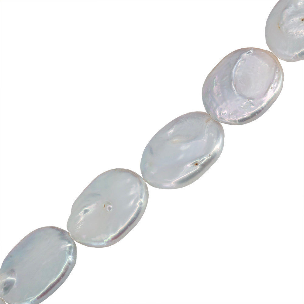 Perla Cultivada Moneda 13-14mm Blanco