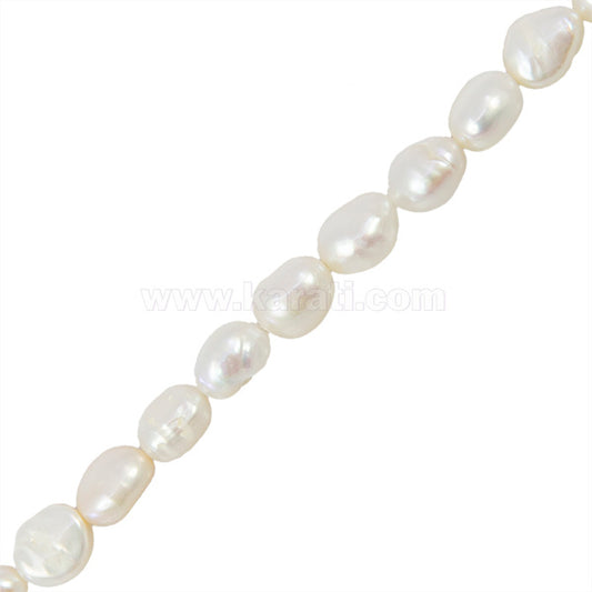 Perla Cultivada Nugget 8-9mm Blanco