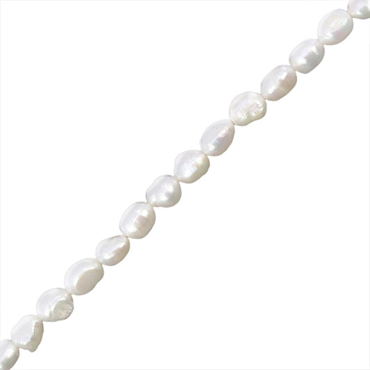 Perla Cultivada Nugget 7-10x7-8mm Blanca