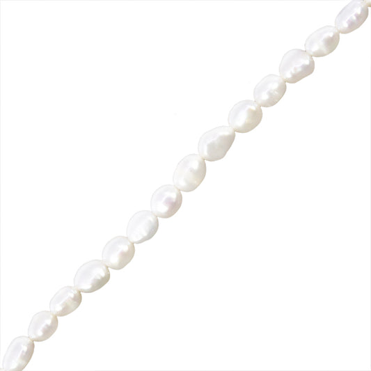 Perla Cultivada Nugget 7-8mm Blanca