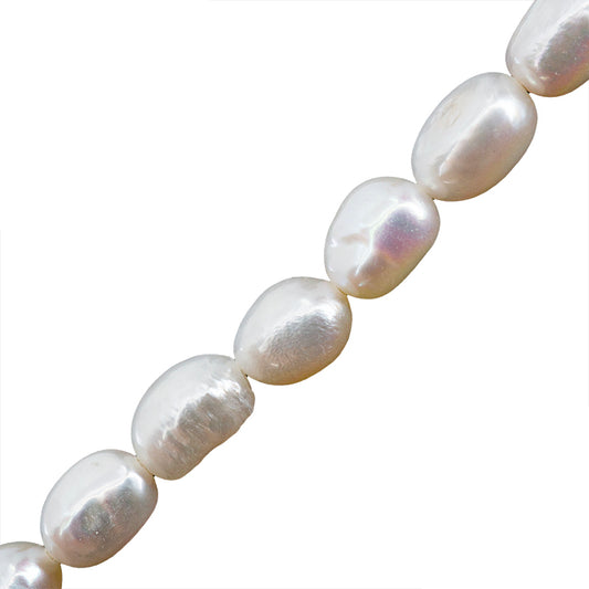 Perla Cultivada Nugget 8-10x6-7mm Blanca