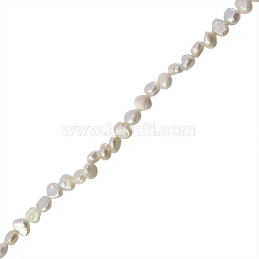 Perla Cultivada Nugget 4-5mm Blanco