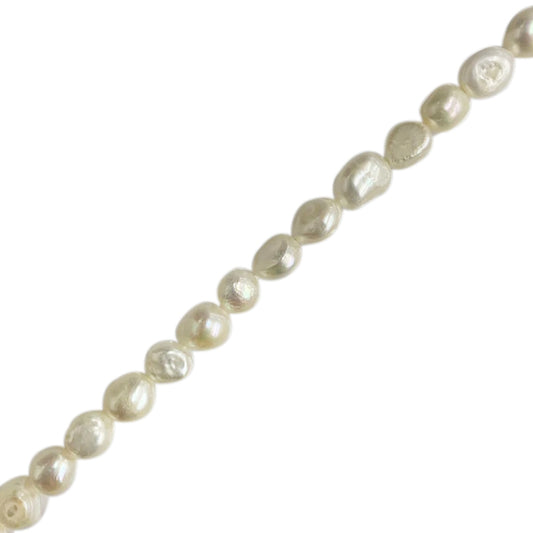 Perla Cultivada Nugget 9-13x8-9mm Blanco