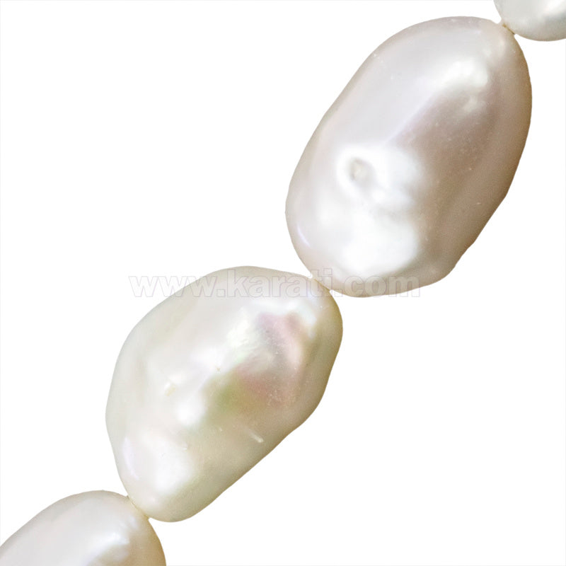 PF Perla Cultivada Nugget 13-16x9-10mm Blanco