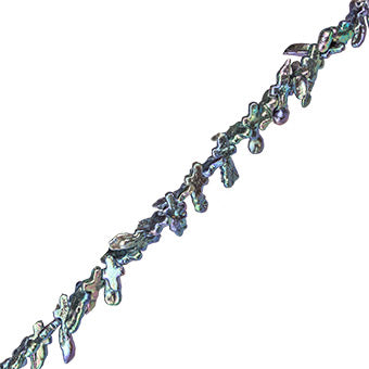 Perla Cultivada Figura Cruz Perforación Diagonal 14-15mm Tornasol