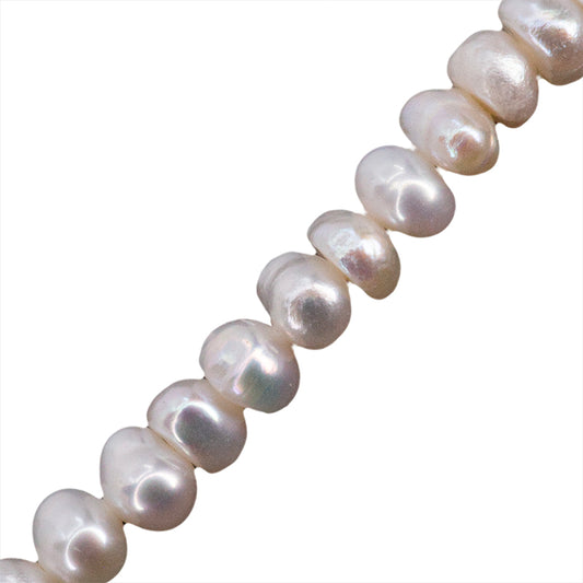 Perla Cultivada Boton 2-3x3-4mm Blanco